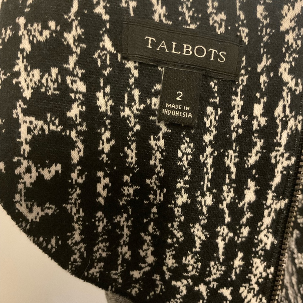 Talbots Stretch Knit Houndstooth Shift Dress~Size… - image 6